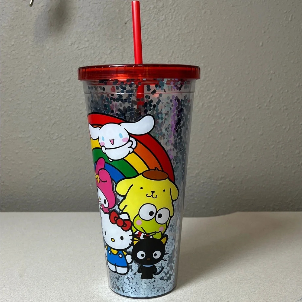 Sanrio Rainbow Characters Tumbler with Red Lid & Straw - Picture 4 of 5